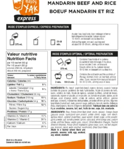 HAPPY YAK MANDARIN BEEF AND RICE Food & Food Storage