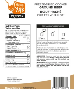 Food & Food Storage HAPPY YAK COOKED GROUND BEEF