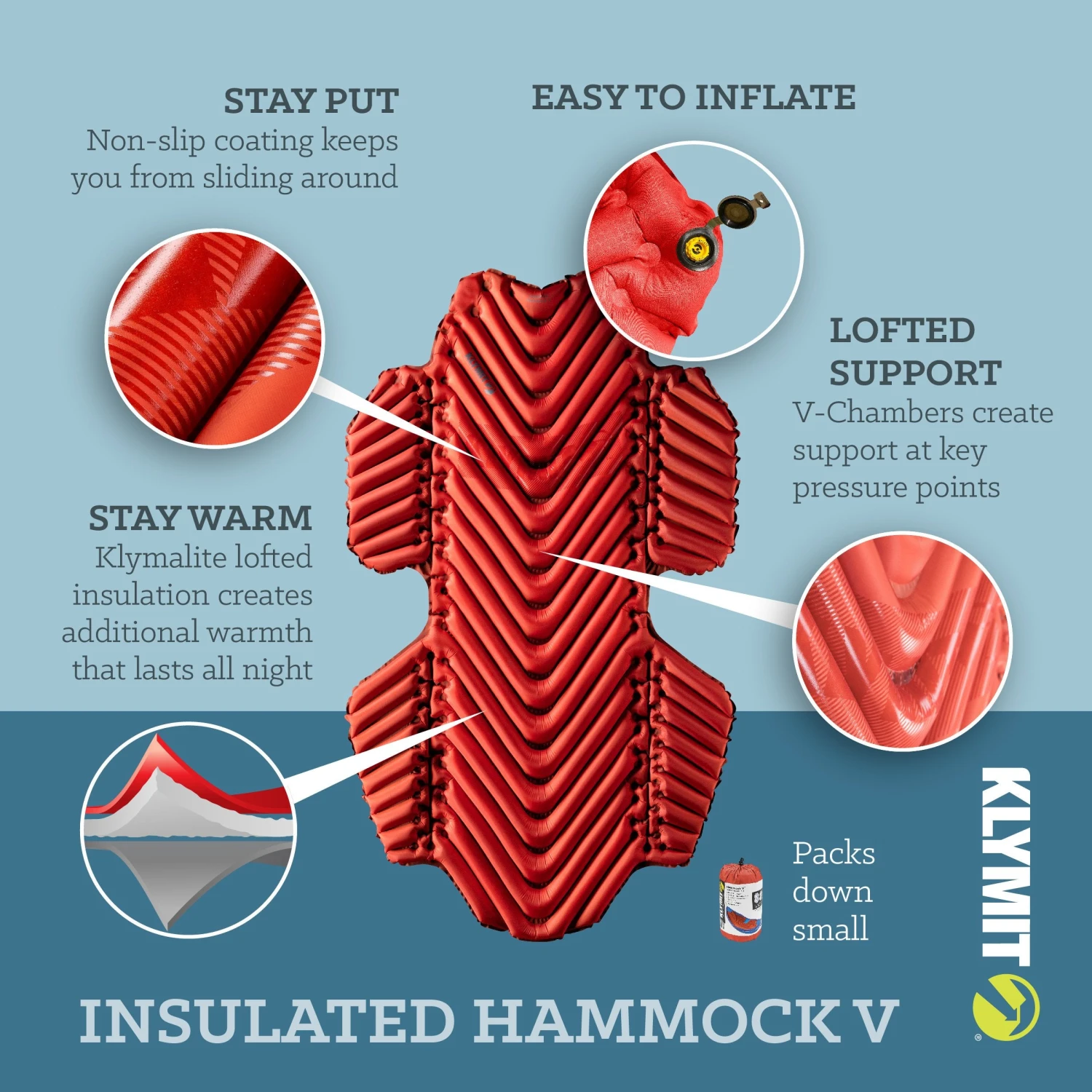 Klymit Insulated Hammock V Sleeping Pad 3 Klymit Insulated Hammock V Sleeping Pad