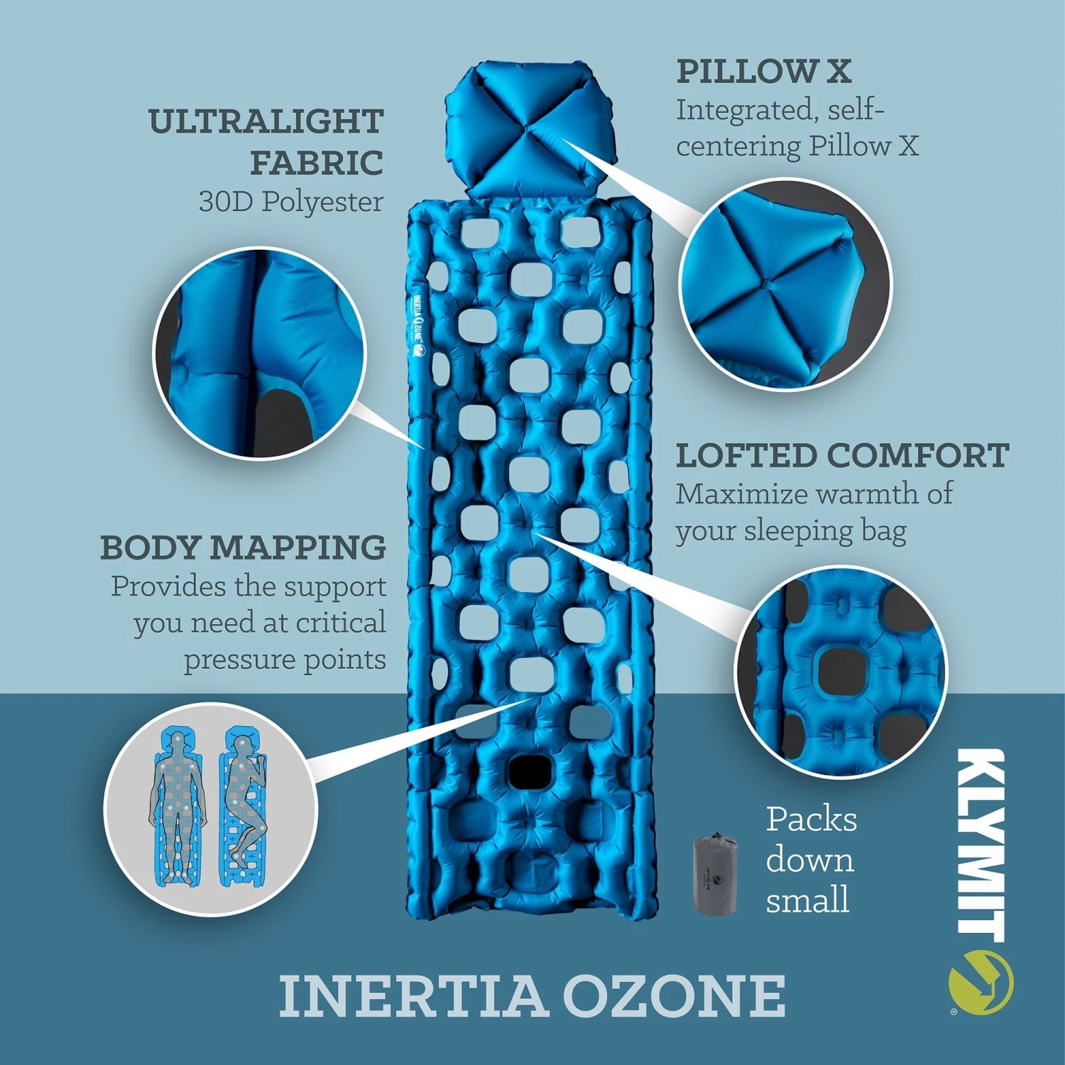 Klymit Inertia Ozone Sleeping Pad 3 Klymit Inertia Ozone Sleeping Pad