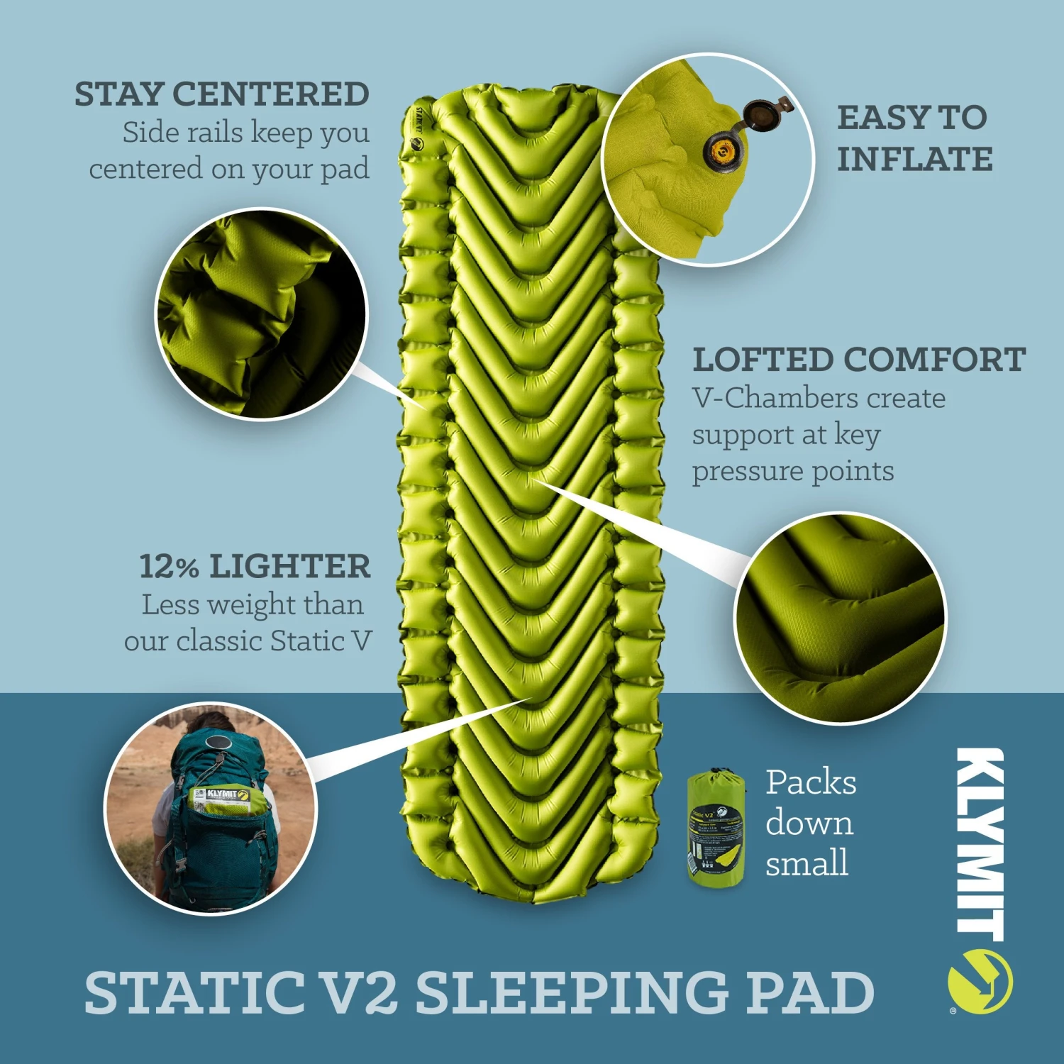 Klymit Static V2 Sleeping Pad 3 Klymit Static V2 Sleeping Pad