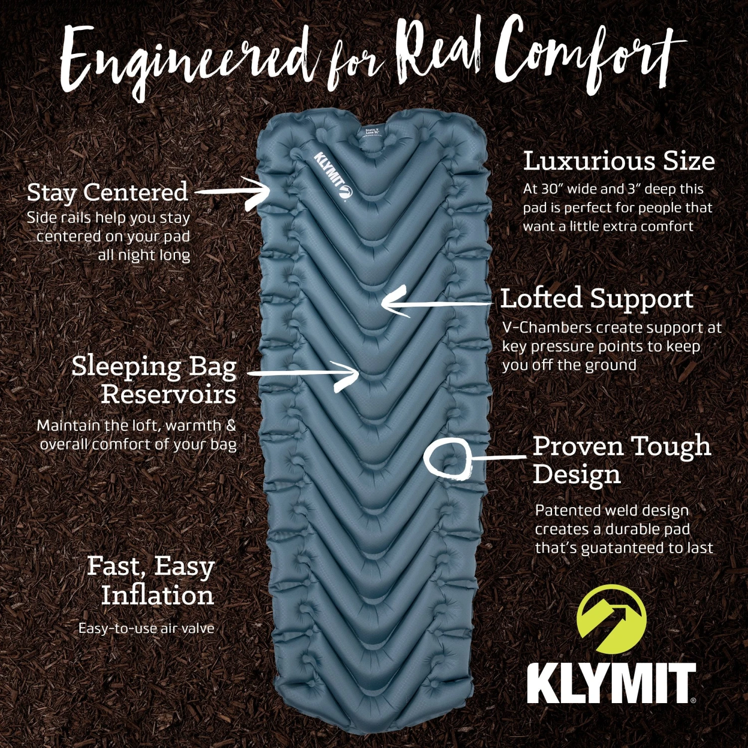 Camping & Hunting Klymit Static V Luxe SL Sleeping Pad 5 Camping & Hunting Klymit Static V Luxe SL Sleeping Pad
