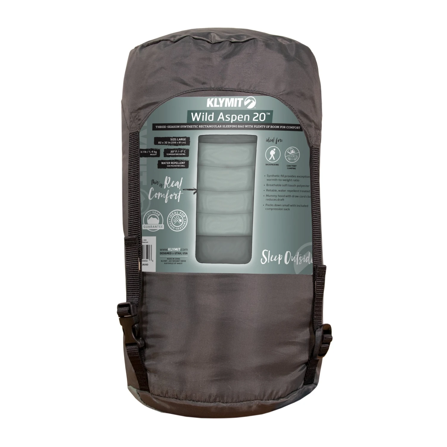 Camping & Hunting Klymit Wild Aspen 20 Rectangle Sleeping Bag 7 Camping & Hunting Klymit Wild Aspen 20 Rectangle Sleeping Bag