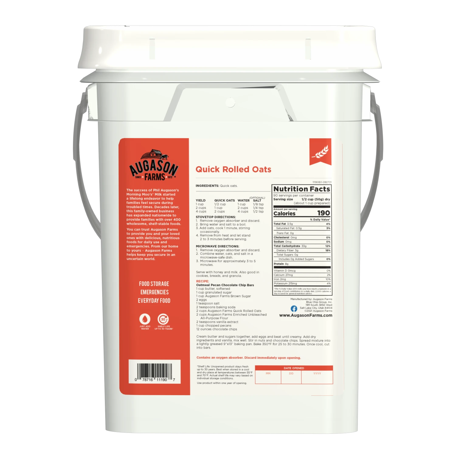 Food & Food Storage Augason Farms Quick Rolled Oats 2 Food & Food Storage Augason Farms Quick Rolled Oats