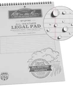 Rite In The Rain Weatherproof Legal Pad, 8.5 In. X 11 In.