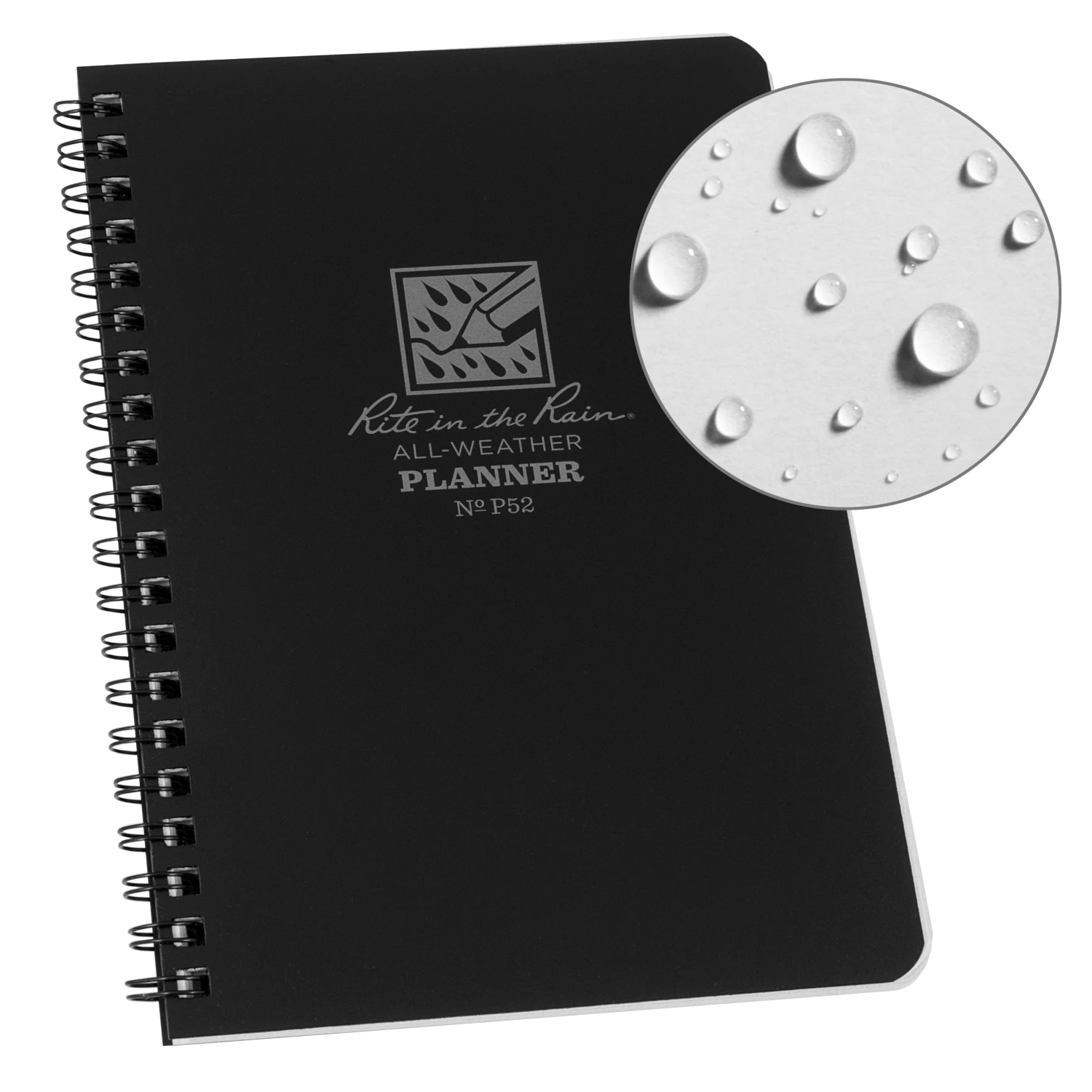 Waterproof Notebooks Rite In The Rain Weatherproof Side Spiral Weekly Planner, 4.625 In. X 7 In. 1 Waterproof Notebooks Rite In The Rain Weatherproof Side Spiral Weekly Planner, 4.625 In. X 7 In.