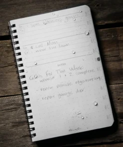 Waterproof Notebooks Rite In The Rain Weatherproof Side Spiral Weekly Planner, 4.625 In. X 7 In. 15 Waterproof Notebooks Rite In The Rain Weatherproof Side Spiral Weekly Planner, 4.625 In. X 7 In.