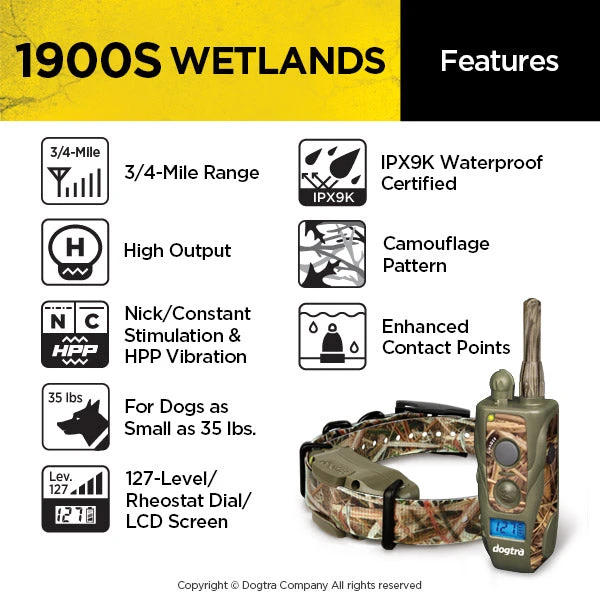 Dogtra 1900S Wetlands Dog Training E-Collar System Dogs 4 Dogtra 1900S Wetlands Dog Training E-Collar System Dogs