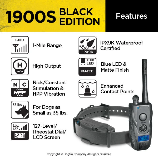 DOGTRA 1900S TRAINING SYSTEM- BLACK EDITION 5 DOGTRA 1900S TRAINING SYSTEM- BLACK EDITION