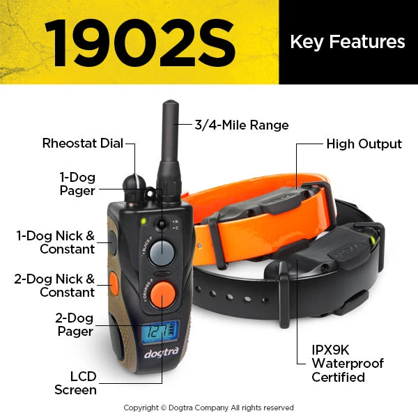 DOGTRA 1902S 2-DOG TRAINING SYSTEM 3 DOGTRA 1902S 2-DOG TRAINING SYSTEM