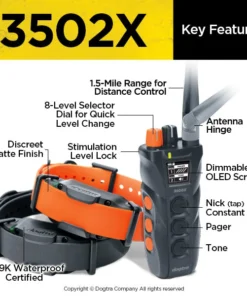 DOGTRA 3502X 2-DOG TRAINING SYSTEM 9 DOGTRA 3502X 2-DOG TRAINING SYSTEM