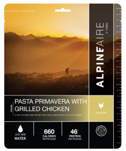 Backpacking Meals AlpineAire Pasta Primavera With Grilled Chicken