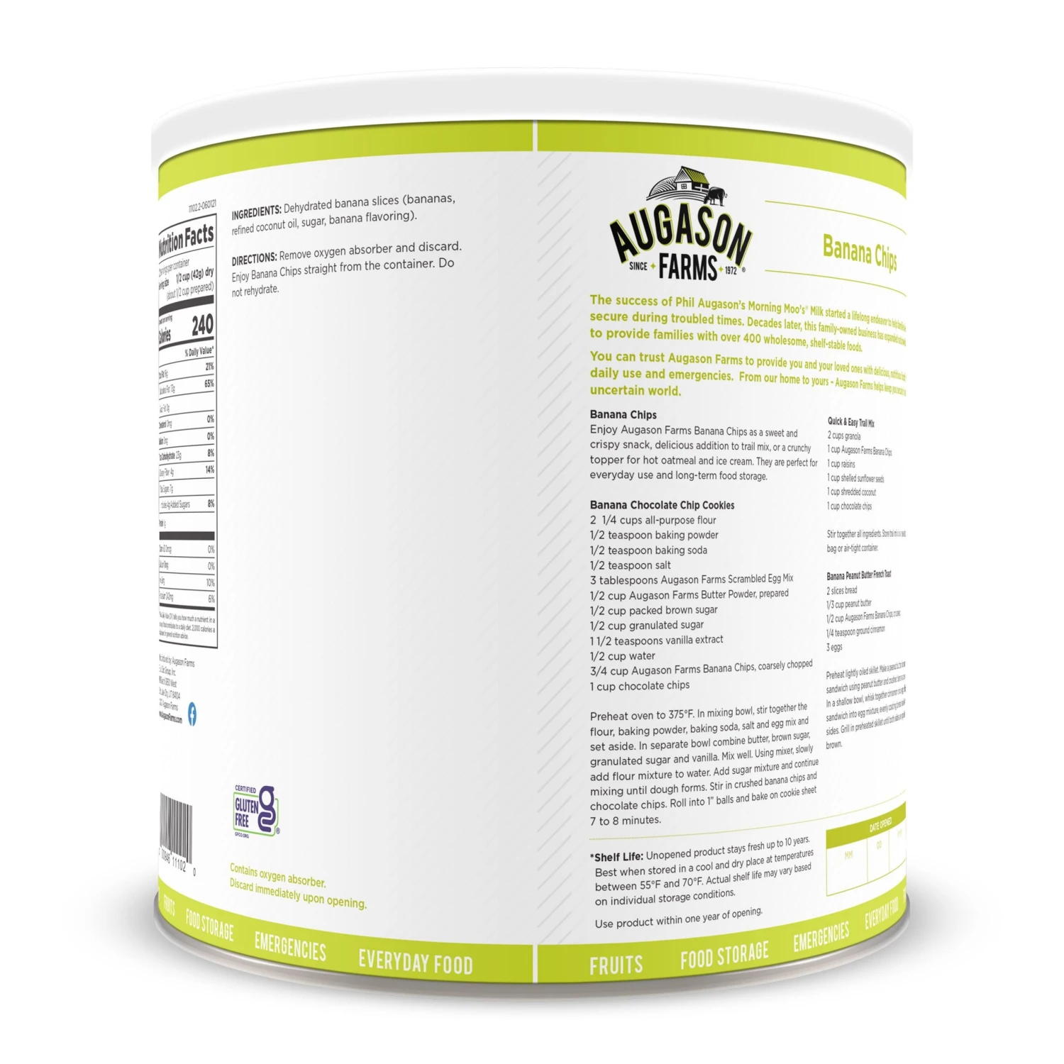 Augason Farms Banana Chips 2 Augason Farms Banana Chips