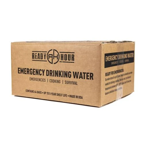 Drinks Ready Hour Emergency Water Pouch Case (64 Pouches) 3 Drinks Ready Hour Emergency Water Pouch Case (64 Pouches)