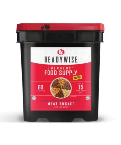 ReadyWise Freeze Dried Meat Bucket- 60 Servings + 20 Servings Of Rice