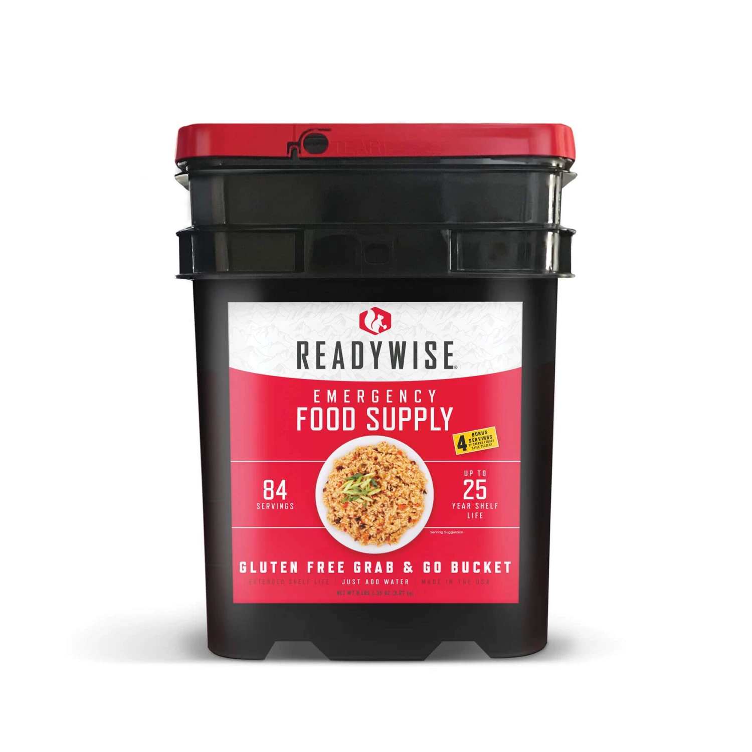 ReadyWise Gluten Free Grab And Go Emergency Food Bucket - 84 Servings Food & Food Storage 1 ReadyWise Gluten Free Grab And Go Emergency Food Bucket - 84 Servings Food & Food Storage