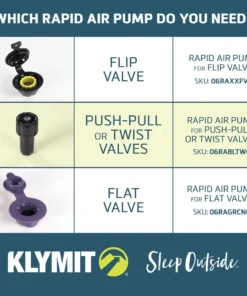 Camping & Hunting Klymit Rapid Air Pump For Flat Valve