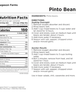 Augason Farms Pinto Beans, 4 Gallon Pail