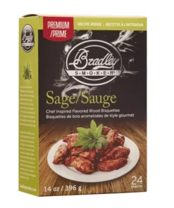 Bradley Smoker Wood Bisquettes, Premium Sage Flavor 24Pk