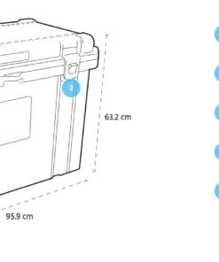 Pelican 95QT Elite Cooler - Tan/Orange