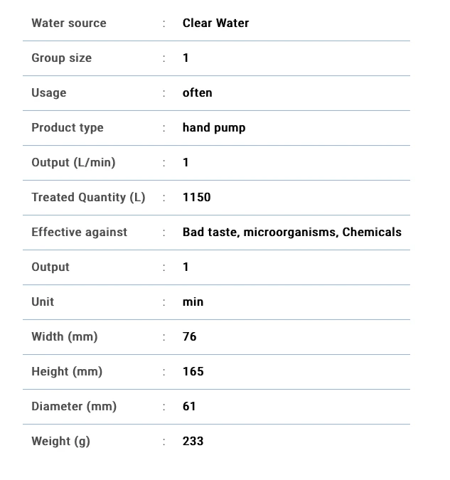 Water Katadyn Hiker Pro Transparent 3 Water Katadyn Hiker Pro Transparent