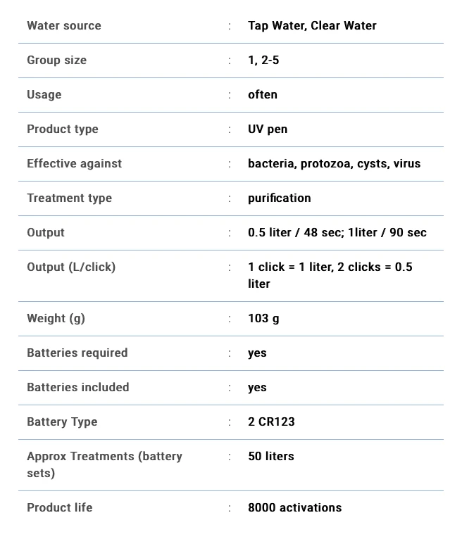 Steripen Adventurer Opti UV Water Purifier 4 Steripen Adventurer Opti UV Water Purifier