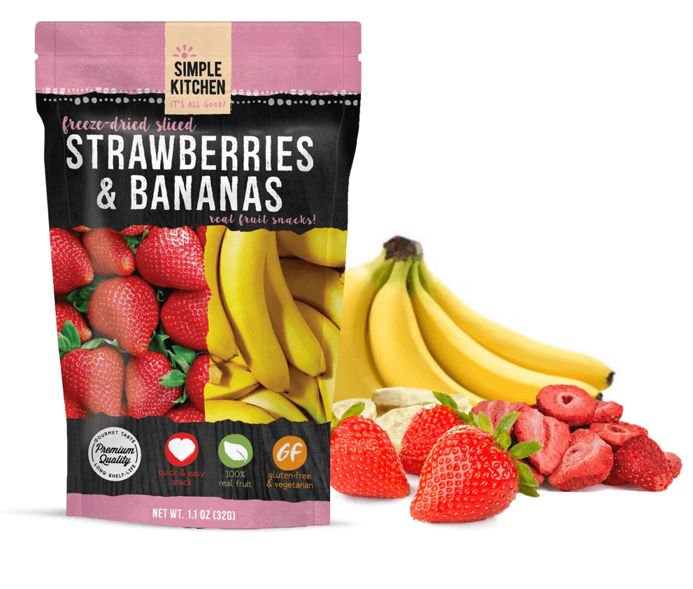 ReadyWise Simple Kitchen Freeze-Dried Strawberries & Bananas - 6 Pack 1 ReadyWise Simple Kitchen Freeze-Dried Strawberries & Bananas - 6 Pack