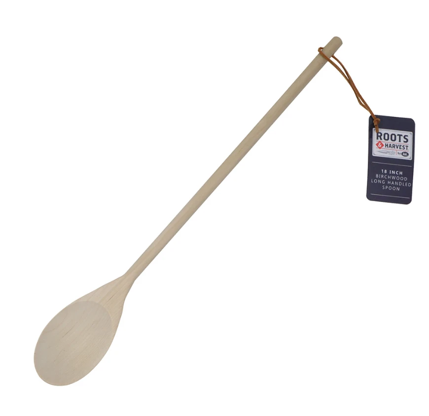 Home, Farm & Garden Roots & Harvest 18" Birchwood Long Handled Spoon 1 Home, Farm & Garden Roots & Harvest 18" Birchwood Long Handled Spoon