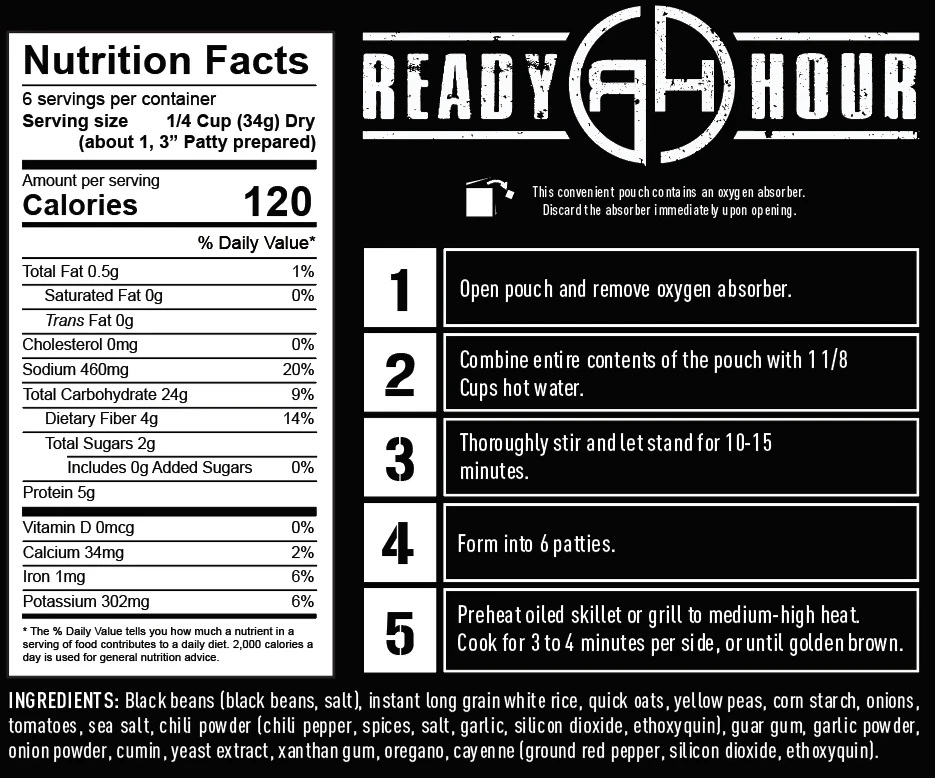 Ready Hour Black Burger Mix Case Pack 4 Ready Hour Black Burger Mix Case Pack