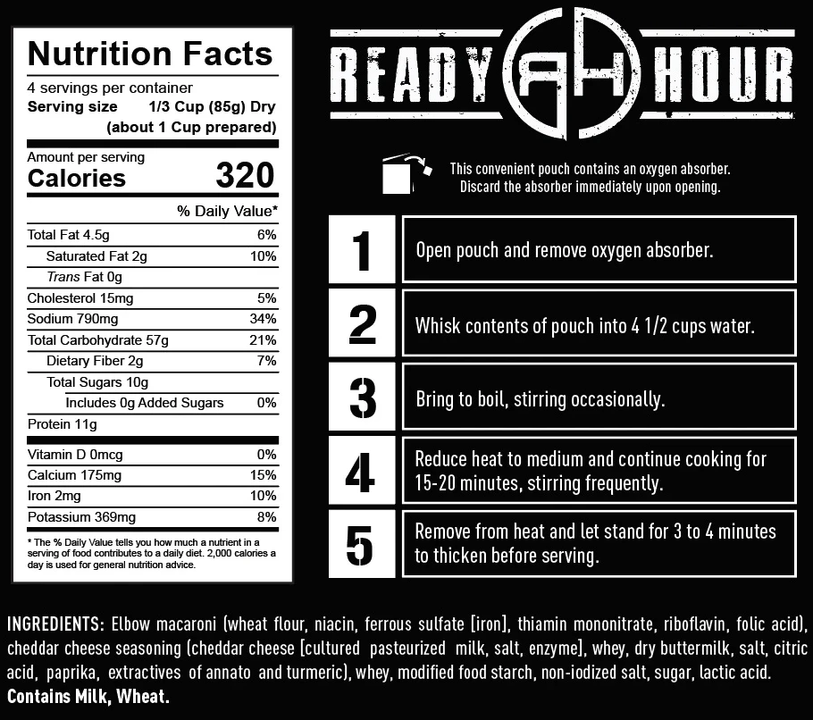 Ready Hour Mac & Cheese Case Pack 4 Ready Hour Mac & Cheese Case Pack