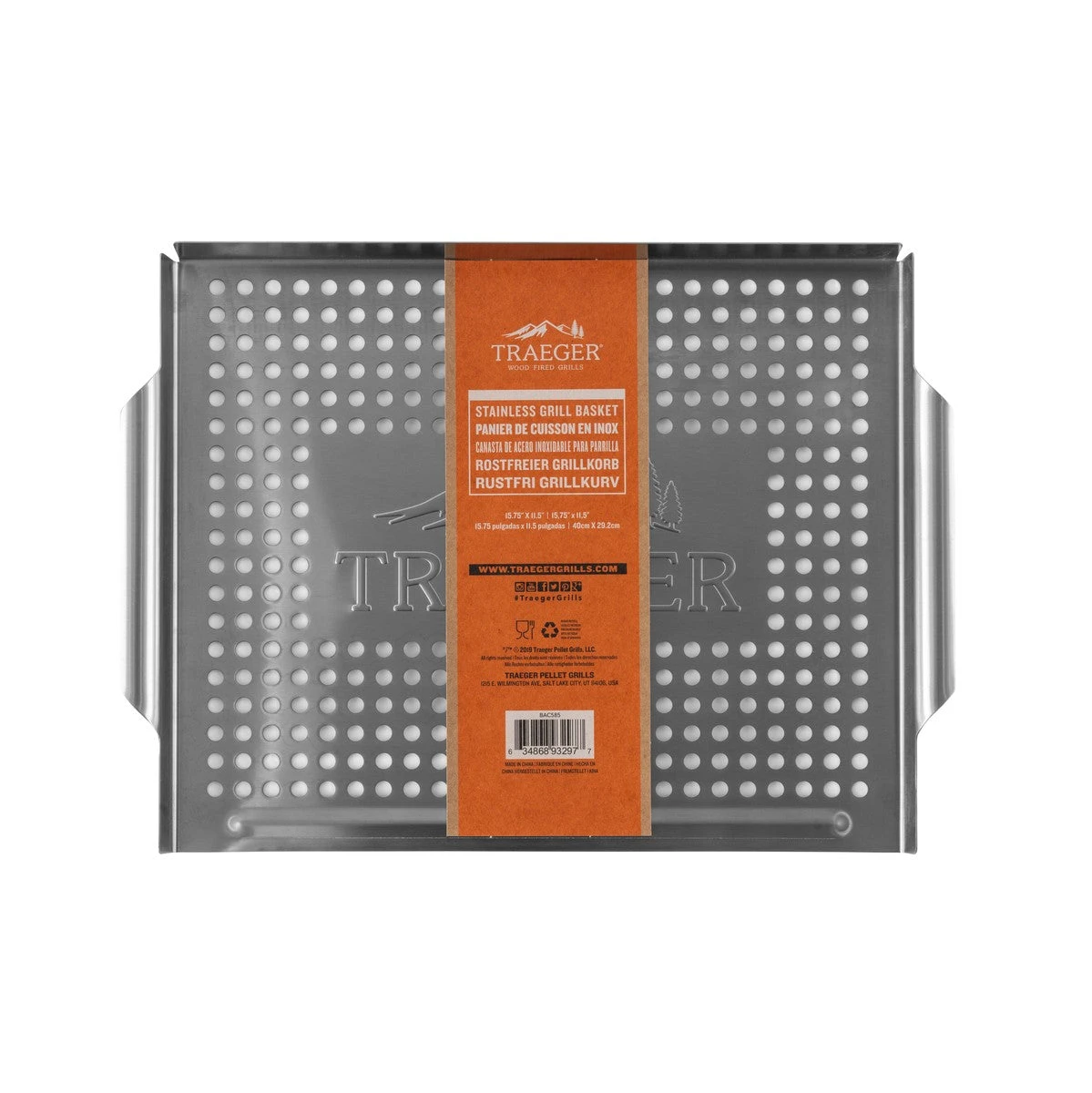 TRAEGER STAINLESS GRILL BASKET 1 TRAEGER STAINLESS GRILL BASKET