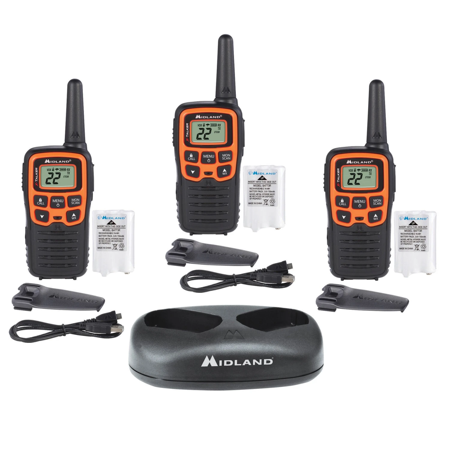 Midland X Talker 3 Pack Of 2-Way Radios 1 Midland X Talker 3 Pack Of 2-Way Radios