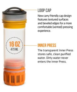 Water GRAYL ULTRALIGHT Compact Purifier Bottle - 16oz 23 Water GRAYL ULTRALIGHT Compact Purifier Bottle - 16oz