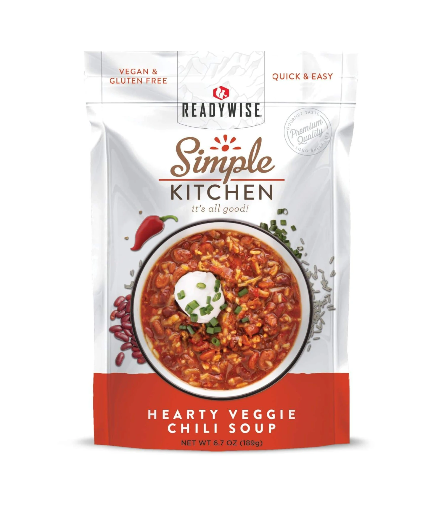 ReadyWise Food & Food Storage Simple Kitchen Hearty Veggie Chili Soup - 6 Pack 2 ReadyWise Food & Food Storage Simple Kitchen Hearty Veggie Chili Soup - 6 Pack