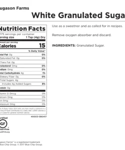 Augason Farms White Granulated Sugar 4-Gallon Pail Food & Food Storage 16 Augason Farms White Granulated Sugar 4-Gallon Pail Food & Food Storage