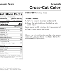 Augason Farms Dehydrated Cross Cut Celery Food & Food Storage