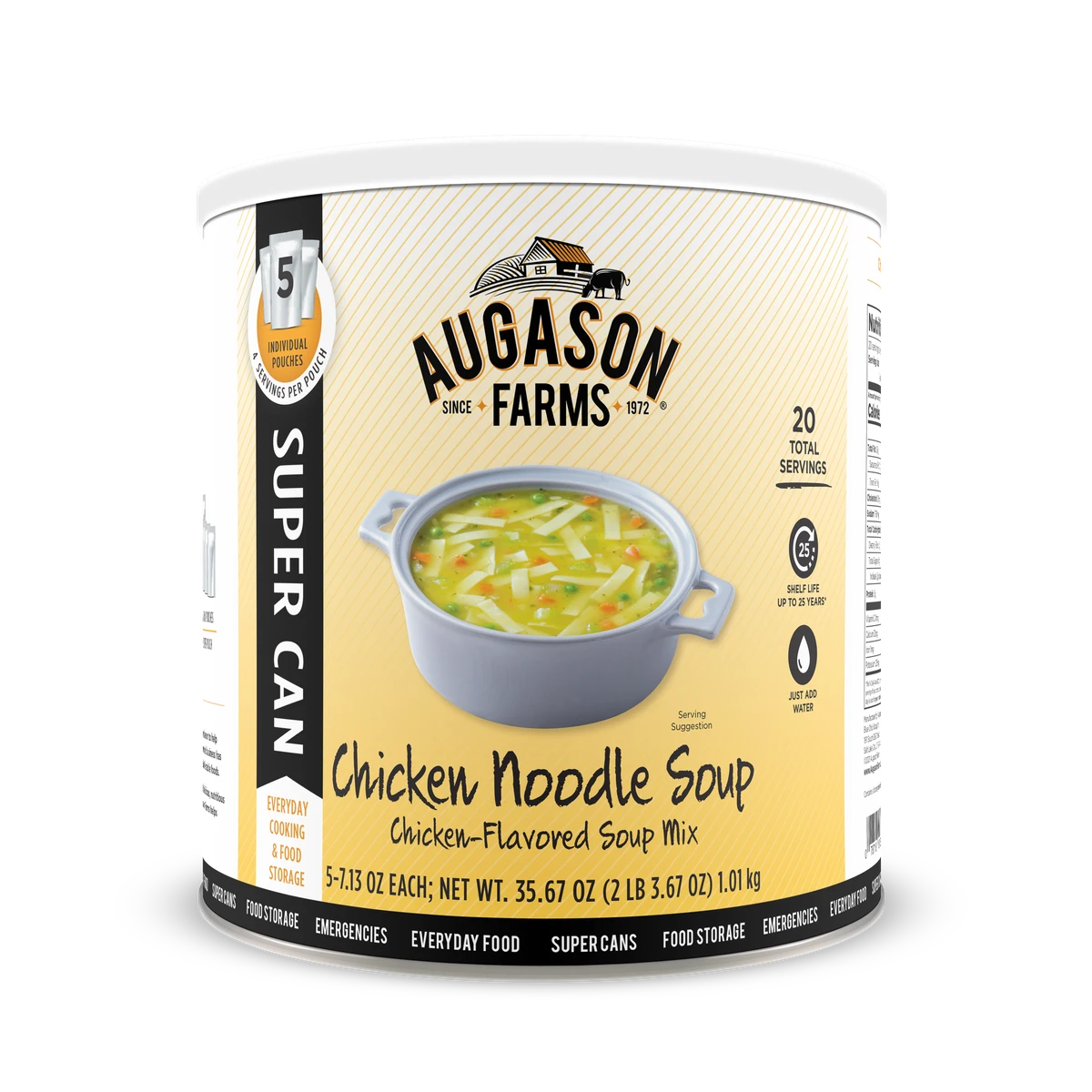 Food & Food Storage Augason Farms Chicken Noodle Soup Super Can 1 Food & Food Storage Augason Farms Chicken Noodle Soup Super Can