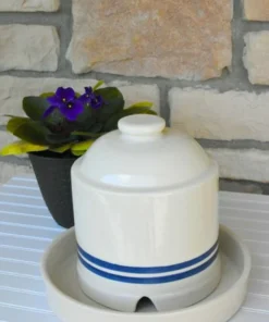 Ohio Stoneware Pet Feeder - 1 Gallon Automatic Watering Dish Dogs