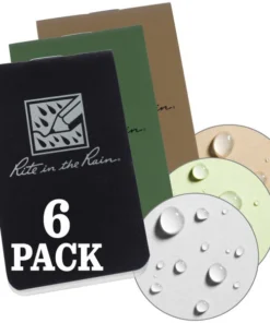 Rite In The Rain Weatherproof On The Go Wallet Notebook 6 Pack 2 Of Each