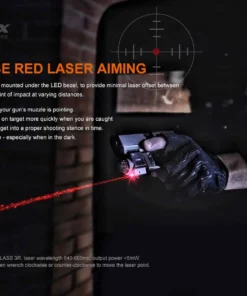 FENIX GL22 750 LUMENS TAC LIGHT WITH RED LASER SIGHT - 750 LUMENS Flashlights