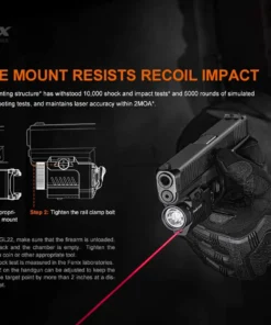 FENIX GL22 750 LUMENS TAC LIGHT WITH RED LASER SIGHT - 750 LUMENS Flashlights