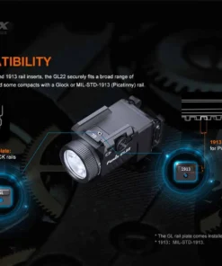 FENIX GL22 750 LUMENS TAC LIGHT WITH RED LASER SIGHT - 750 LUMENS Flashlights