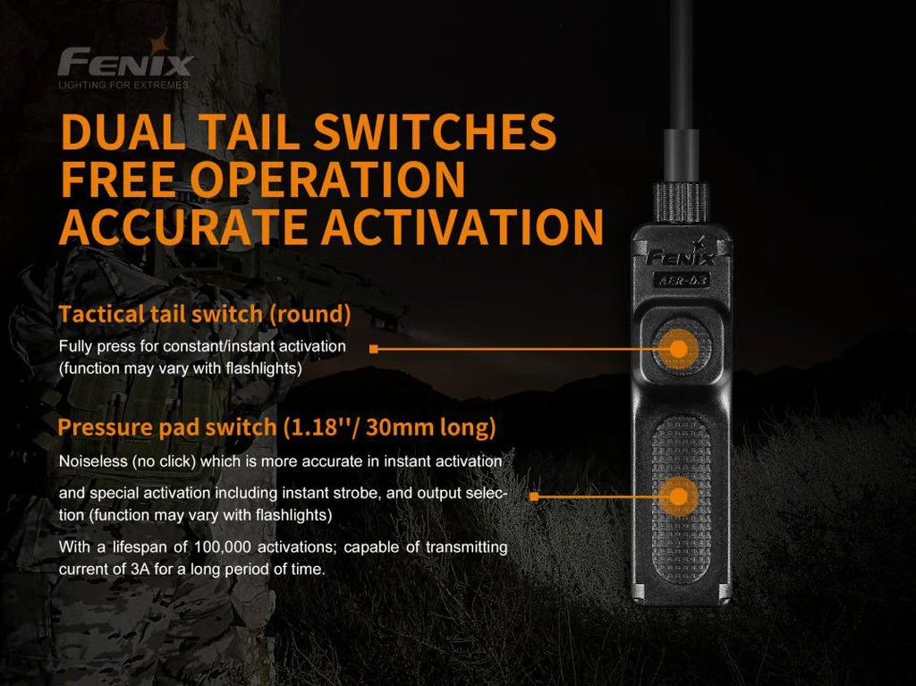 Fenix AER-03 V2.0 Tactical Remote Pressure Switch Fenix Lights 4 Fenix AER-03 V2.0 Tactical Remote Pressure Switch Fenix Lights