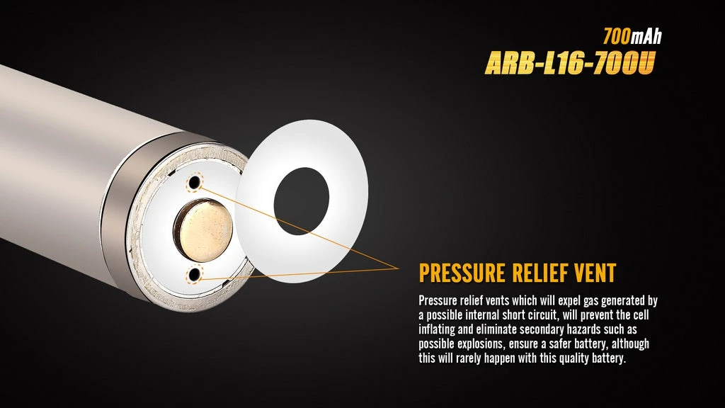 Fenix ARB-L16 700U 16340 Li-Ion Build-In USB Charging Port Rechargeable Battery Fenix Lights 6 Fenix ARB-L16 700U 16340 Li-Ion Build-In USB Charging Port Rechargeable Battery Fenix Lights