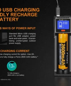 Fenix ARE-D1 Single Bay Smart Battery Charger Fenix Lights