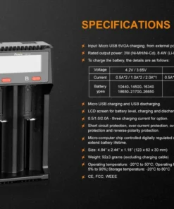 Fenix ARE-D2 Dual Bay Smart Battery Charger
