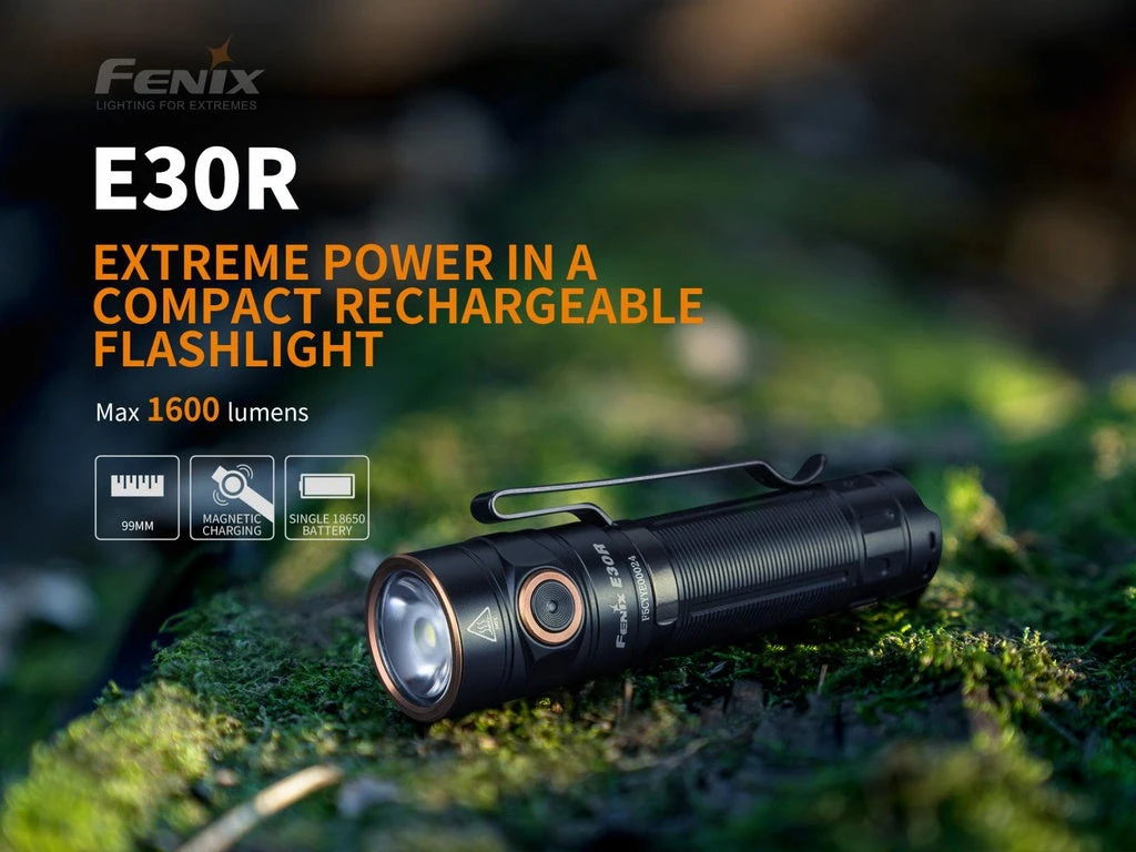 Fenix E30R 1600 Lumens Extreme Output Compact Rechargeable Flashlight 11 Fenix E30R 1600 Lumens Extreme Output Compact Rechargeable Flashlight