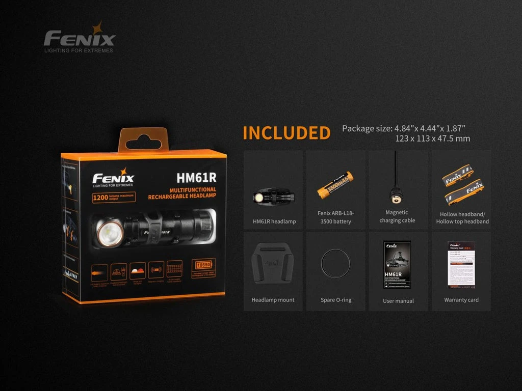 FENIX HM61R MULTIFUNCTIONAL RECHARGEABLE HEADLAMP Headlamps 4 FENIX HM61R MULTIFUNCTIONAL RECHARGEABLE HEADLAMP Headlamps