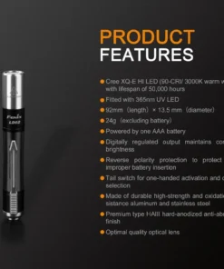 FENIX LD02V2.0 70 LUMENS PENLIGHT WITH UV LIGHT Flashlights