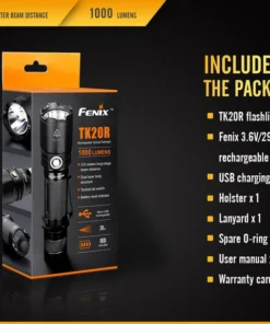 FENIX TK20R 1000 LUMENS RECHARGEABLE FLASHLIGHT